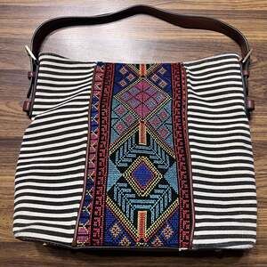Aztec Embroidery Shoulder Bag Ember Hobo Bag Jen & Co.